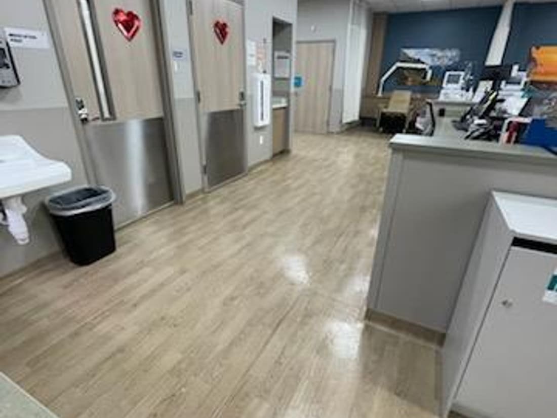Medical office reception area maintained by CeeCee at a client facility